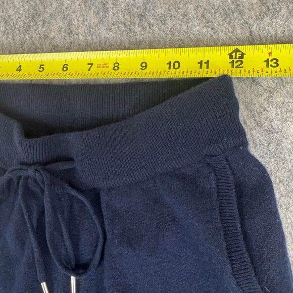 Quince Navy Cashmere Pants Straight Leg XS Pockets Drawstring Lounge - Picture 4 of 14
